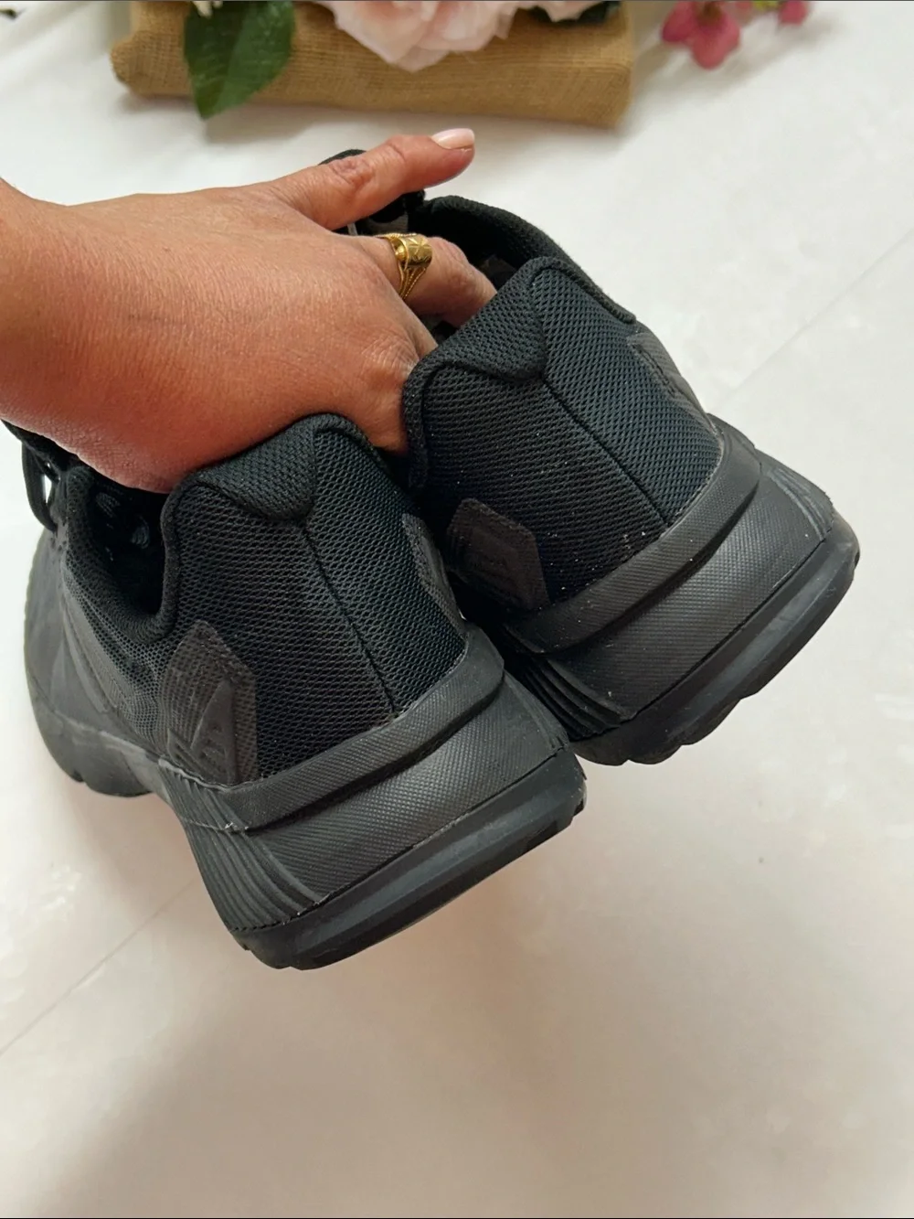 adidas Black Mesh Athletic Trainers